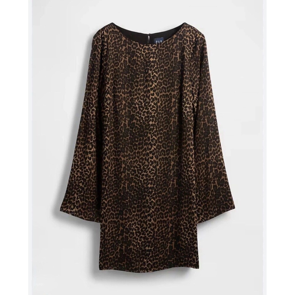 Gap Satin Leopard Mini Dress Size XL NEW RT$90
